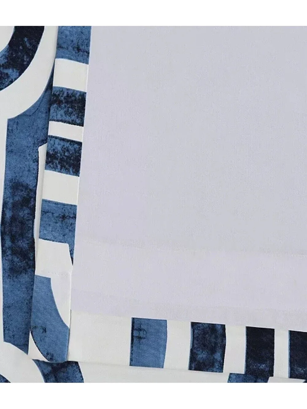 Exclusive Fabrics & Furnishings Mecca Blue Geometric Curtain 2 Panels 50x108